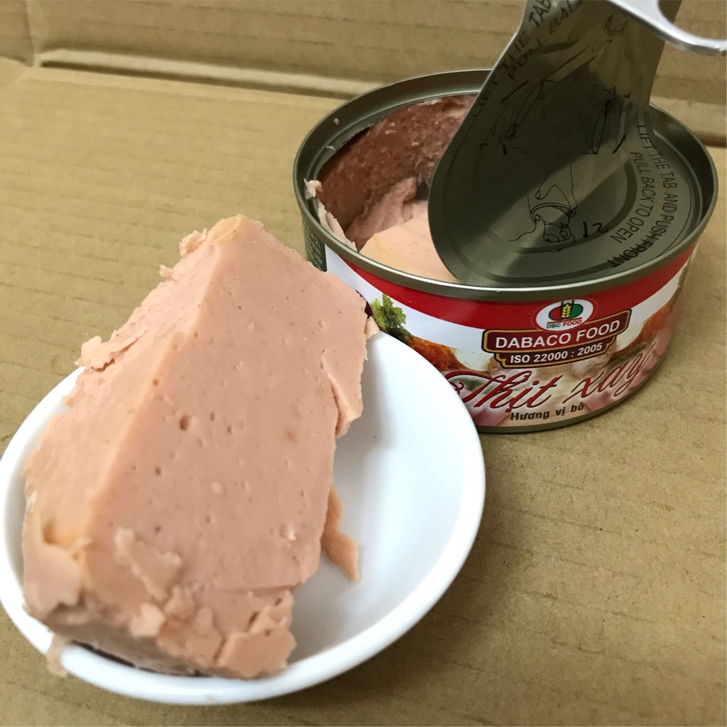 Thịt xay hương vị bò hàng công ty Dabaco Việt Nam - hộp 170gr