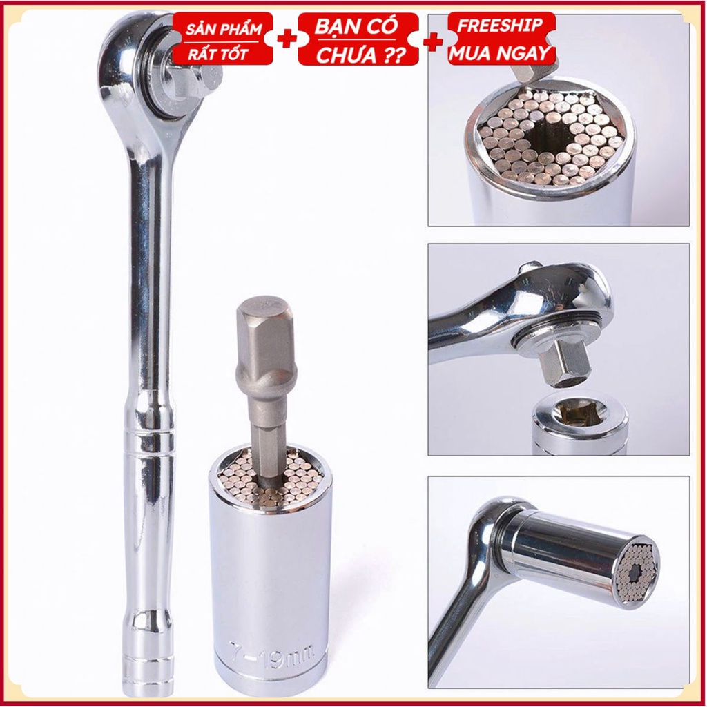 Bộ Cờ Lê Đầu Tuýp Vặn Khẩu Vặn Ốc Đa Năng GG01