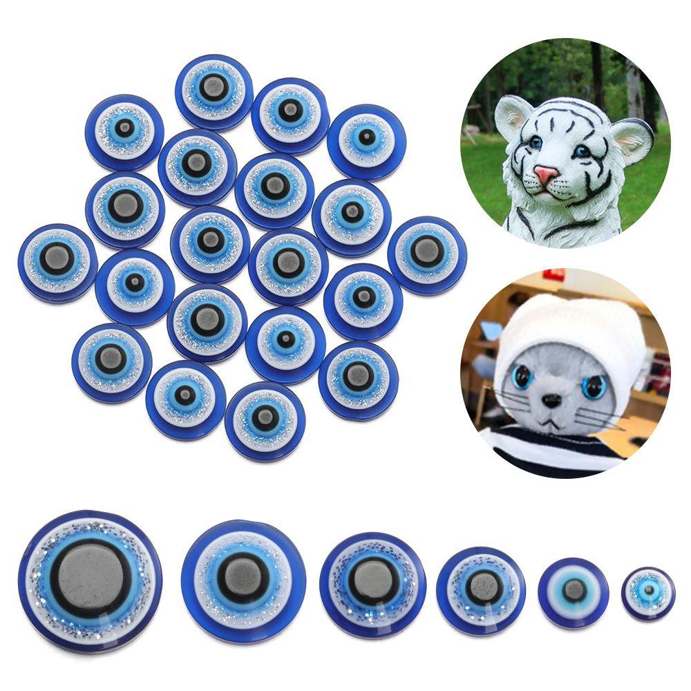 Set 20 Mắt Động Vật 6 Kích Cỡ Tự Dính Trang Trí Búp Bê