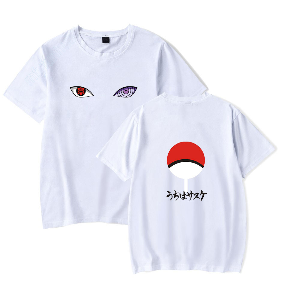 Áo Thun In Hình Naruto Uchiha Sasuke Itachi Sharingan Cho Người Lớn/Trẻ Em