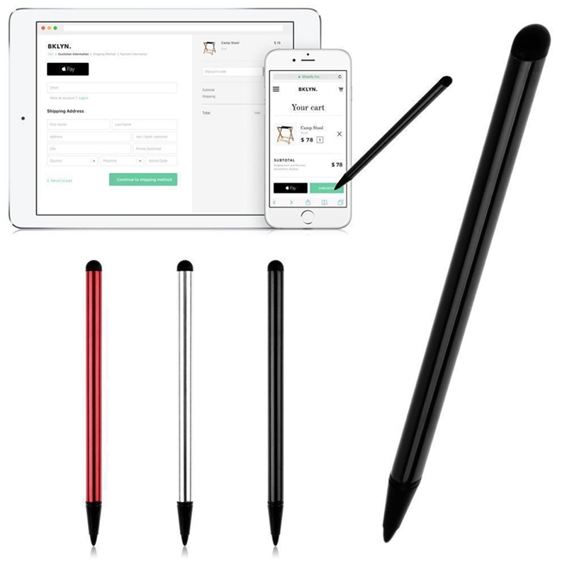 Bút Cảm Ứng Điện Thoại Di Động 2 Trong 1 Đa Năng Bằng Kim Loại Cho Android iPad iPhone tablet
