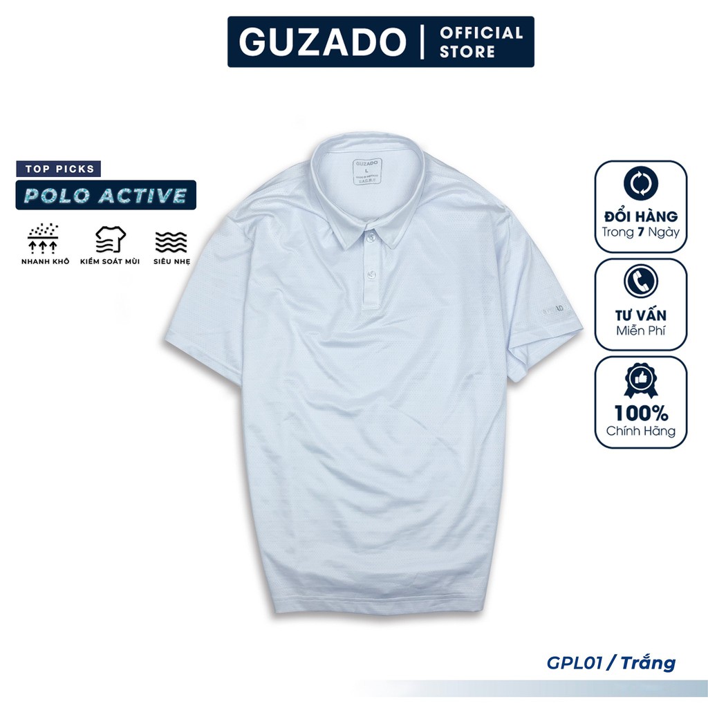 Áo Thun Polo Nam Cổ Bẻ GUZADO, Chất Thể Thao, Phong Cách Trẻ Trung Năng Động, Mẫu Mới Nhất 2021 KRP21-02 | BigBuy360 - bigbuy360.vn