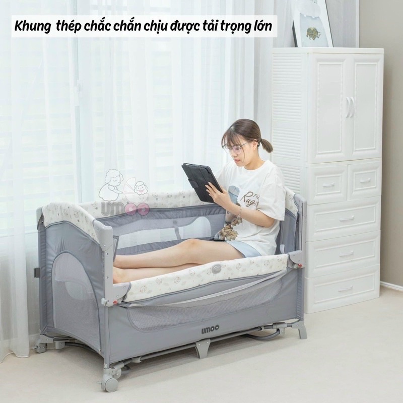 Nôi cũi vải đa năng UMOO Baby Cradle cho bé