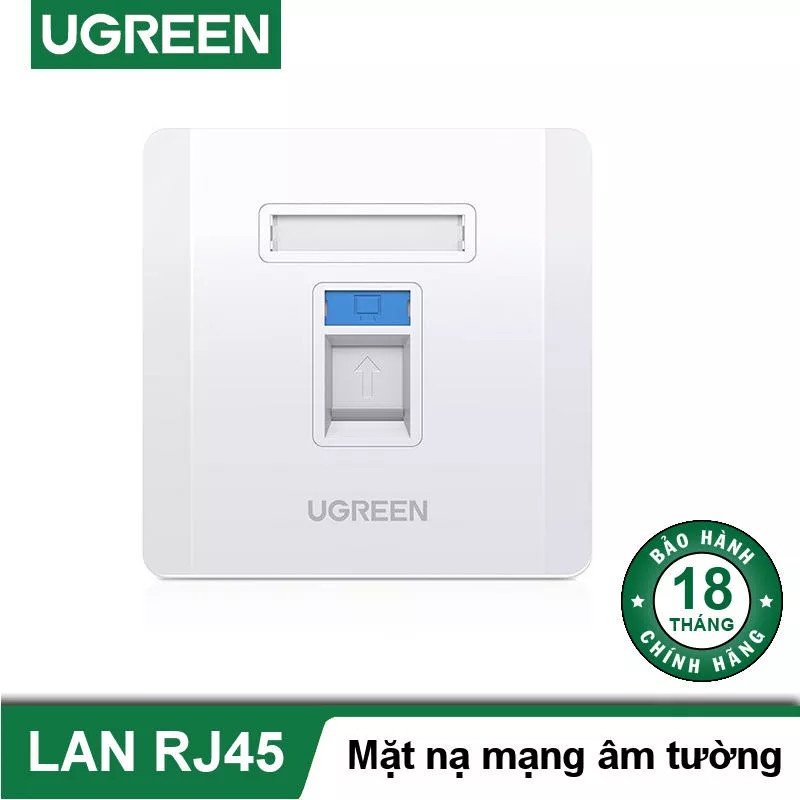 Mặt nạ mạng âm tường RJ45/RJ11 Cao cấp UGREEN 80180 80182 NW144 Chính Hãng