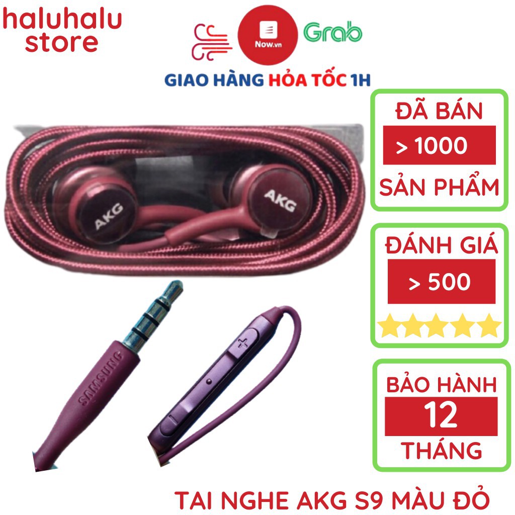 Tai nghe AKG S9 màu đỏ chính hãng cho Samsung S10 Plus S8+, S9+, Note 8 9 10 20 Utral