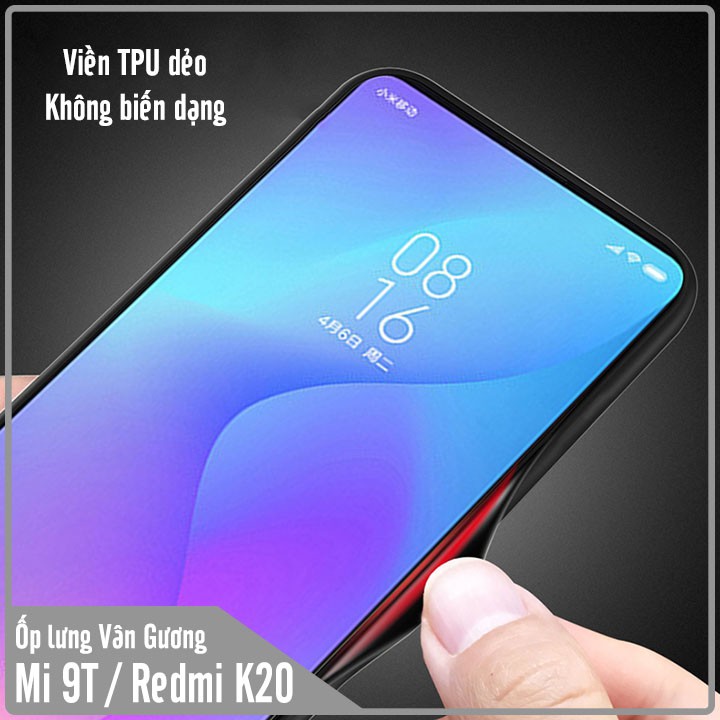 Ốp lưng Xiaomi Mi 9T / Redmi K20 Vân Gương 2 màu, viền nhựa TPU dẻo đen