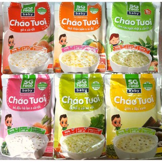 Combo 6 gói Cháo Tươi SG Food dành cho bé từ 10 tháng tuổi