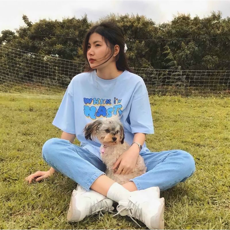 Áo thun cotton hoạt hình Cậu Bé When I'm Nasty form rộng 65kg