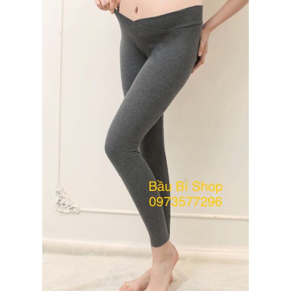 Quần legging bầu cạp chéo dài/ngố 1111/9005