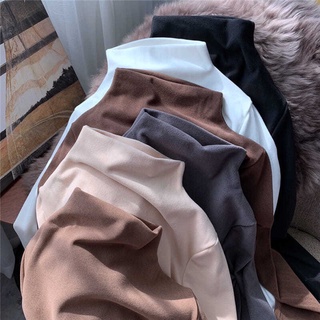  Thân Thiện Với Da Ấm Áp Waxy Lông Cừu Trẻ Em Lót Top Thu Đông Cổ Cao Trẻ Em Dài Tay Áo Sơ Mi Đáy Lông Cừu Hai Mặt Bé Trai Bé Gái Trẻ Em Dài @ - 