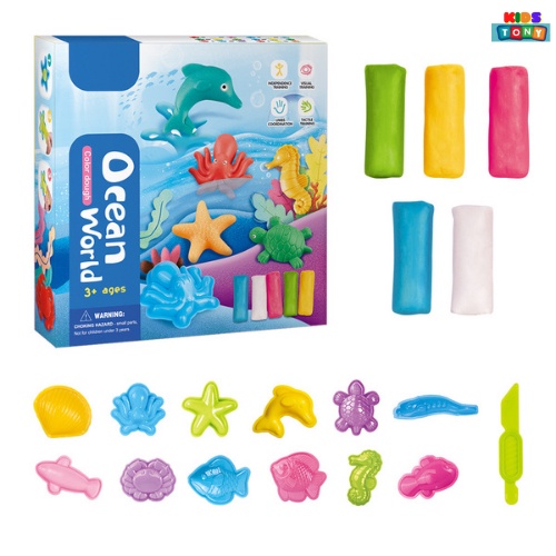 Đất nặn khủng long kèm khuôn nhiều mầu sắc,đồ chơi sáng tạo giáo dục sớm cho bé Tonykids