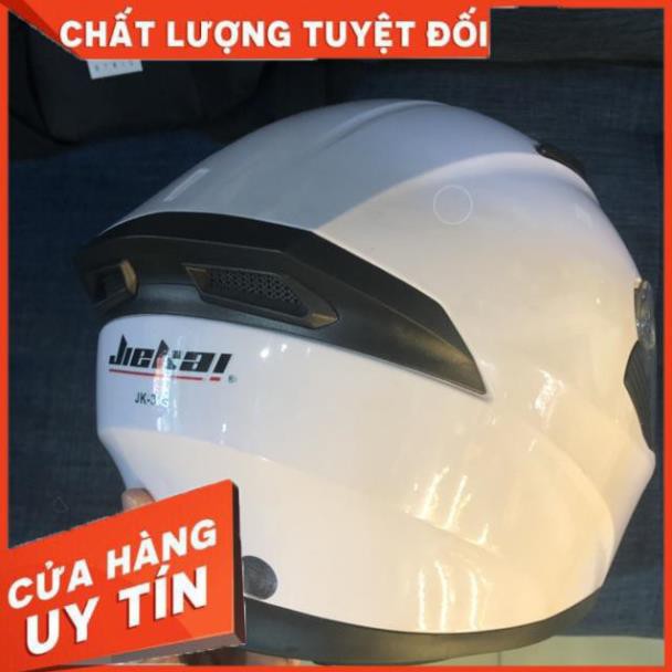 [Hàng Loại A]  Mũ bảo hiểm fulface jiekai 2 kính màu trắng