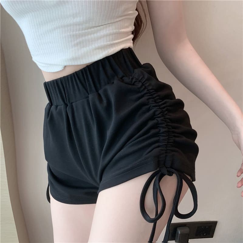 Quần đùi rút dây- chân váy rút dây,quần short tập thể thao,yoga,gym chất cotton co dãn Q670 SUTANO