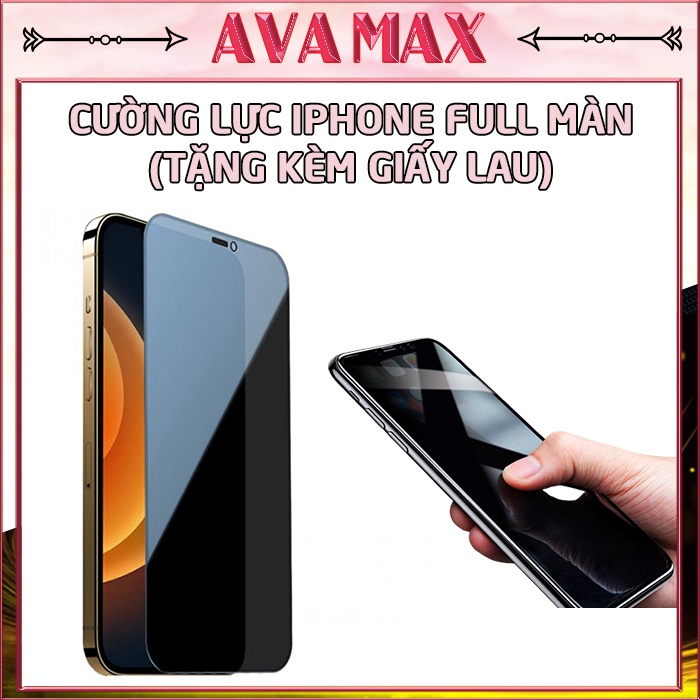Kính Cường Lực iPhone Chống Nhìn Trộm - Miếng Dán Màn Hình 6/6s/6plus/7/7plus/8/8plus/plus/x/xr/xs/11/12/13/pro/max