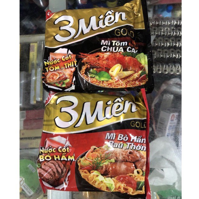 Set 5 gói Mì Tôm 3 Miền Gold