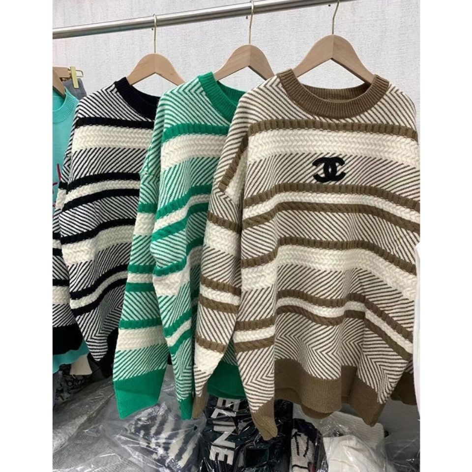 Hàng Có Sẵn!Chane!Áo Khoác Cardigan Dệt Kim Dáng Rộng Thiết Kế Mới Năng Động Thời Trang