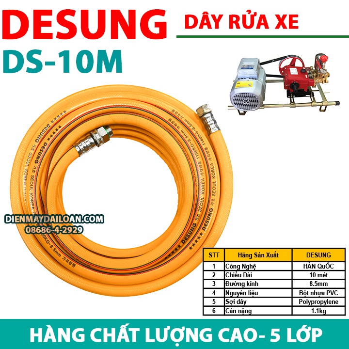 Dây rửa xe áp lực cao DESUNG YAMAHA BOSCH - Đủ kích thước
