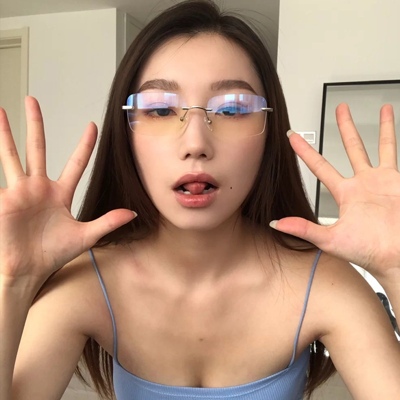 Kính mát không viền thời trang cổ điển cho nữ