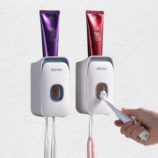 Nhả Kem Đánh Răng Tự Động Kèm Móc Treo Bàn Chải Tiện Lợi