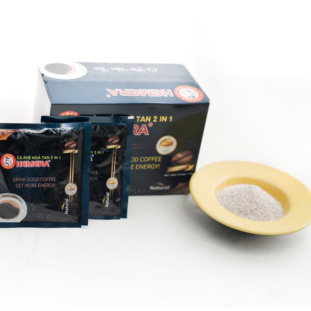 CÀ PHÊ HOÀ TAN ĐEN 2IN1 HEMERA (INSTANT COFFEE 2IN1) | BigBuy360 - bigbuy360.vn