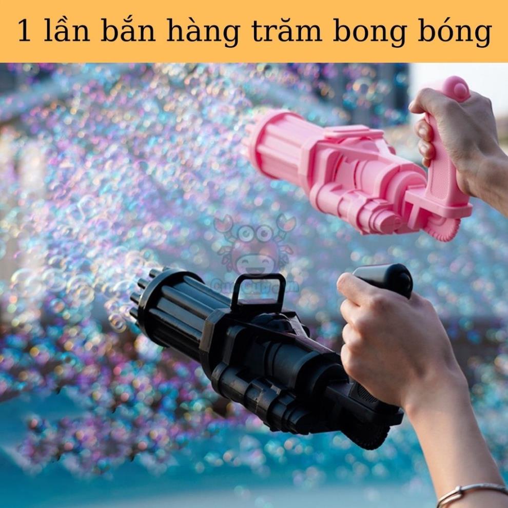 [Thanh lý xả kho] Súng bắn bong bóng 8 nòng máy phun nhiều bong bóng đồ chơi vận động cho bé