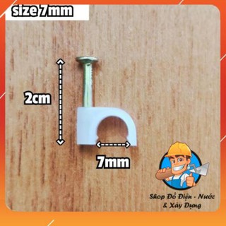 1 bịch móc đóng dây điện vào tường - size 7mm & 11mm