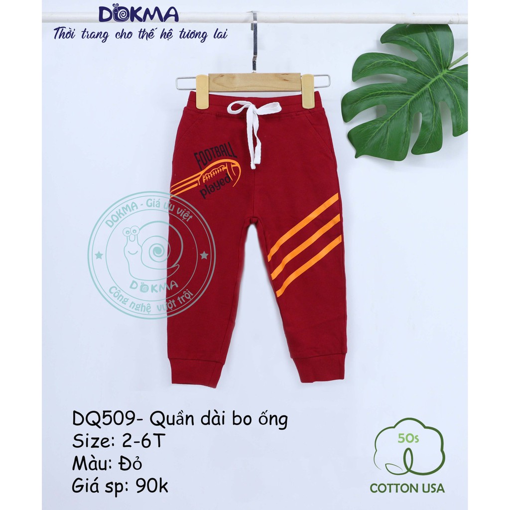 Dokma - Quần dài da cá bo ống BT+BG (2-6Y) DQ509