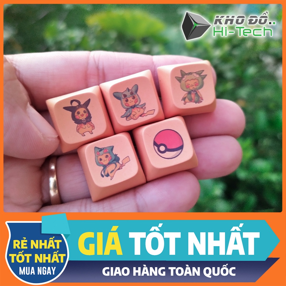 Nút keycap PIKACHU XDA lẻ 💖 𝘍𝘳𝘦𝘦𝘴𝘩𝘪𝘱 💖XDA profiile 9.5mm - dày dặn, cao - không cấn switch trên bàn phím cơ mạch ngược