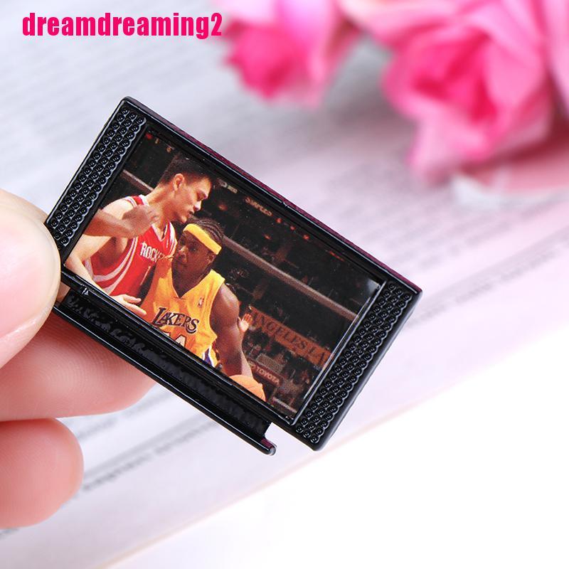 [Dream]1/12 Dollhouse Miniature Alloy Television Flat-Panel LCD TV Pretend Play Toys