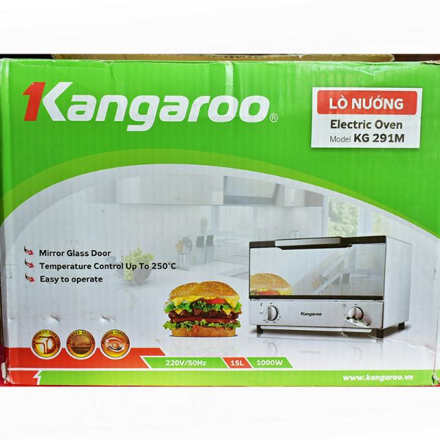 Lò Nướng Kangaroo KG291M (15 lít)- Hàng chính hãng bảo hành 12 tháng