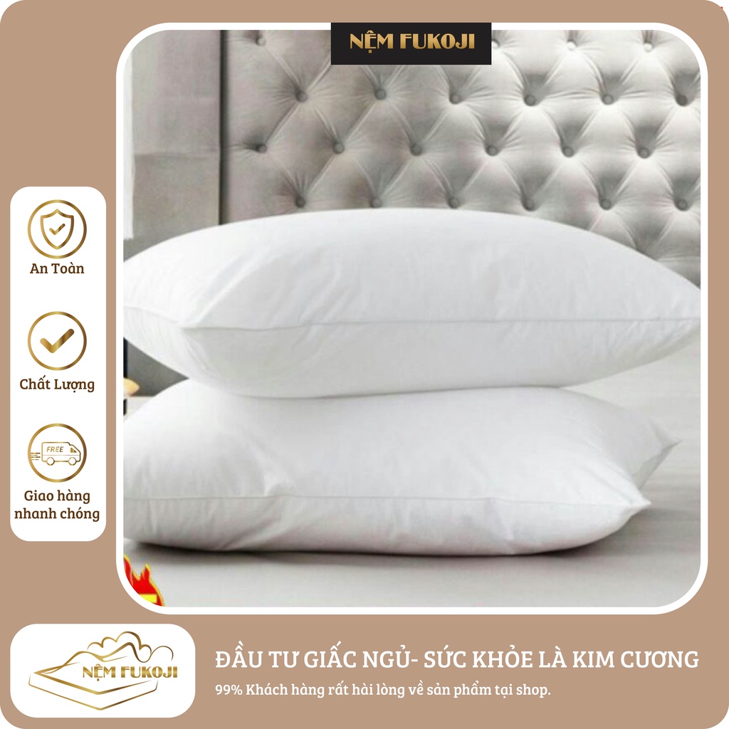 RUỘT GỐI HƠI CAO CẤP VIKONA, GỐI BÔNG SIÊU ÊM KÍCH THƯỚC 50*70,, 💥🔥