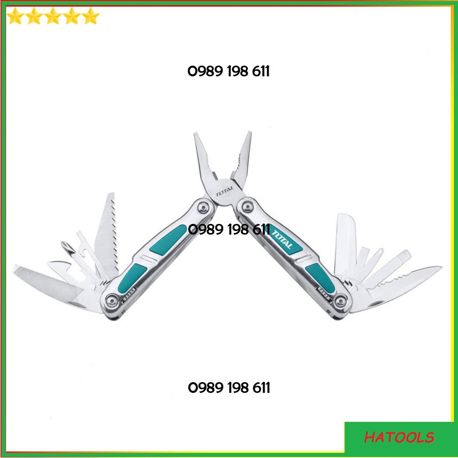 Bộ 15 dao công cụ xếp đa năng mini đi phượt Total Ingco hợp kim cao cấp 1234