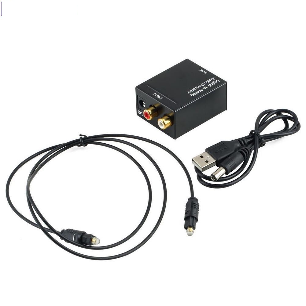 Bộ hộp chuyển đổi âm thanh tivi 4k Optical sang Av R/L loa , amply kèm nguồn -dc633+dc1259
