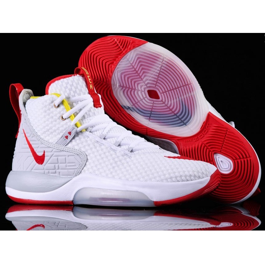 Giày Bóng Rổ Chính Hãng🔴FREESHIP🔴Nike Zoom Rise White Red - Giày Nike Zoom Real