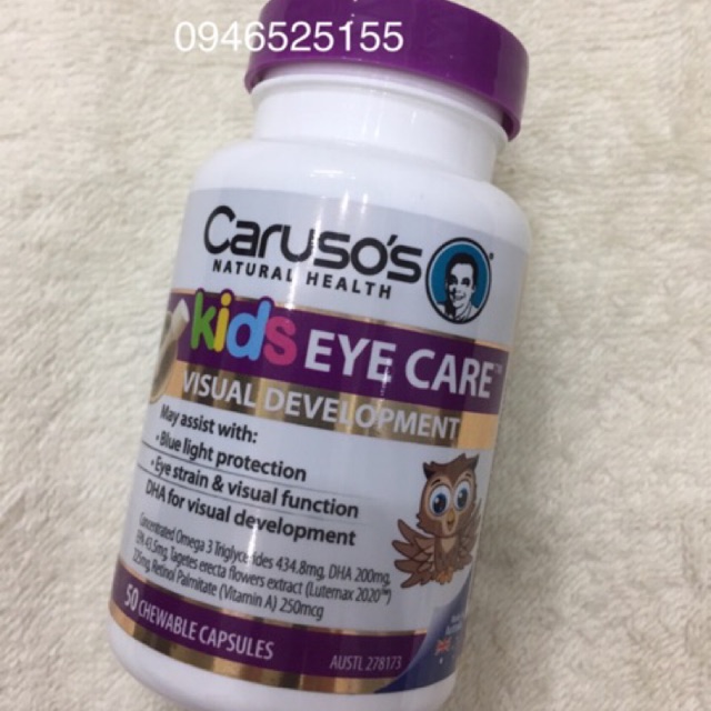 Viên bổ trợ mắt cho bé Carusos kids eye care