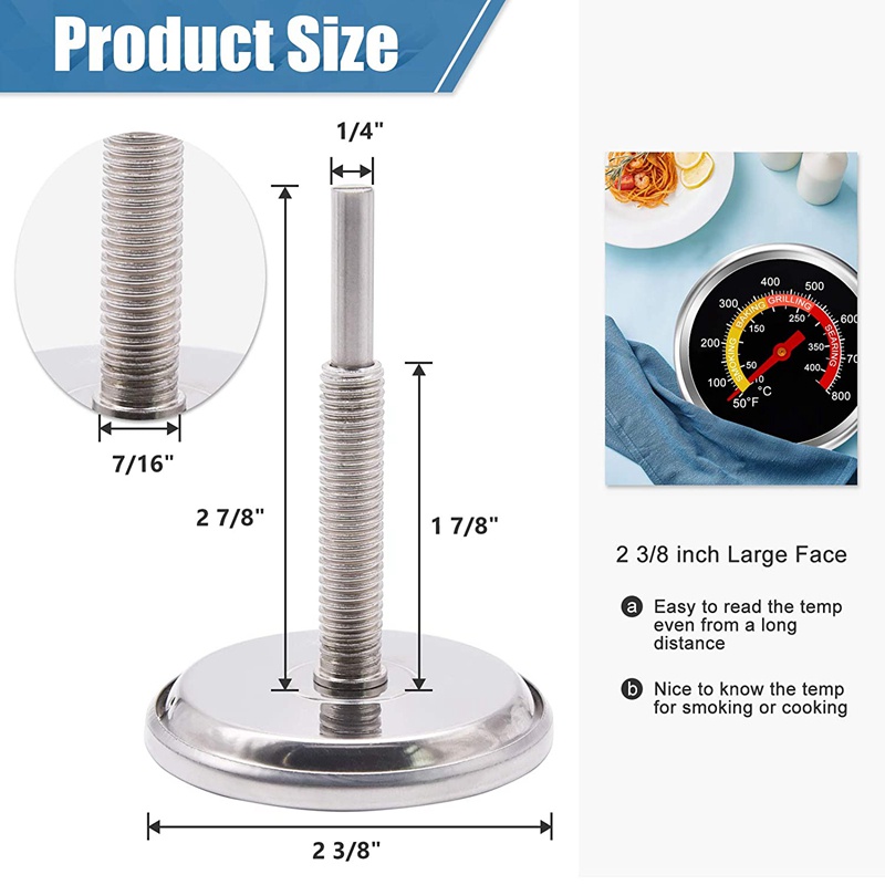 Nhiệt Kế Đo Nhiệt Độ Lò Nướng Bbq Tiện Dụng