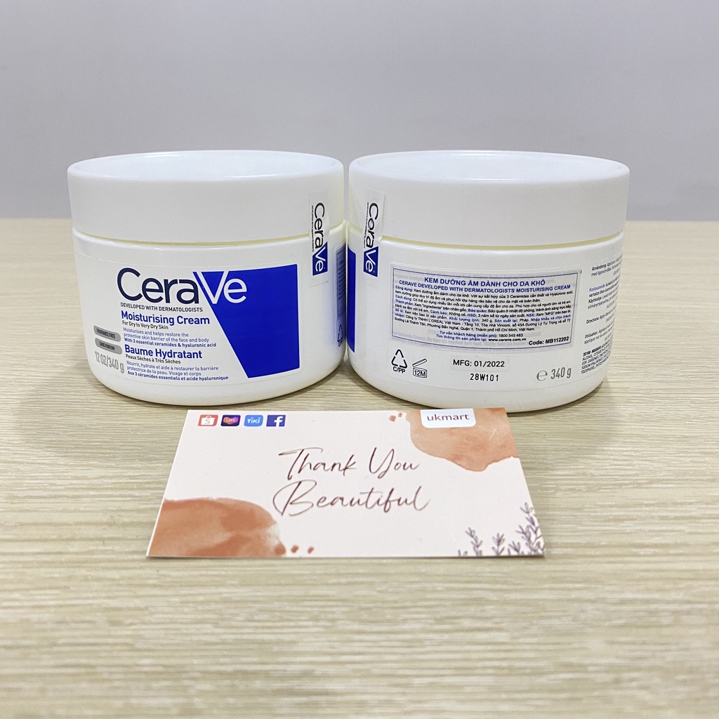 Kem Dưỡng Ẩm Cerave Moisturizing Cream/ Lotion Dành Cho Da Khô