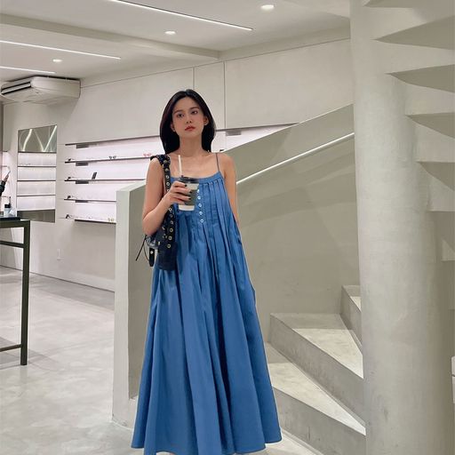 Đầm Maxi Nữ Pleated Neckline , Chất Vải kate ướt Thoải Mái , WDD000172 , SOMEHOW