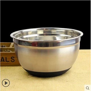 Bát trộn inox đế cao su 20 - 22 - 24 cm