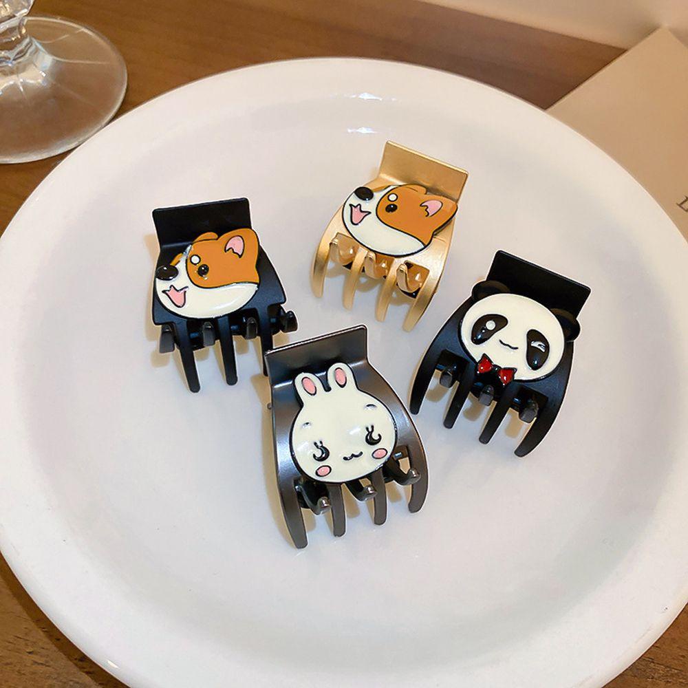 Kẹp Tóc Hình Gấu Trúc / Cún / Ếch 2 Lớp Cho Nữ