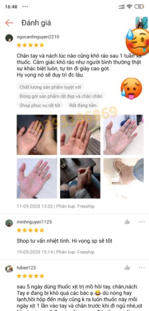 XỊT NGĂN MỒ HÔI TAY CHÂN MỒ HÔI NÁCH NỘI ĐỊA TRUNG QUỐC (COMBO 2 SIZE KHÁCH TỈNH FREESHIP ĐƠN HÀNG 250.000Đ) | BigBuy360 - bigbuy360.vn