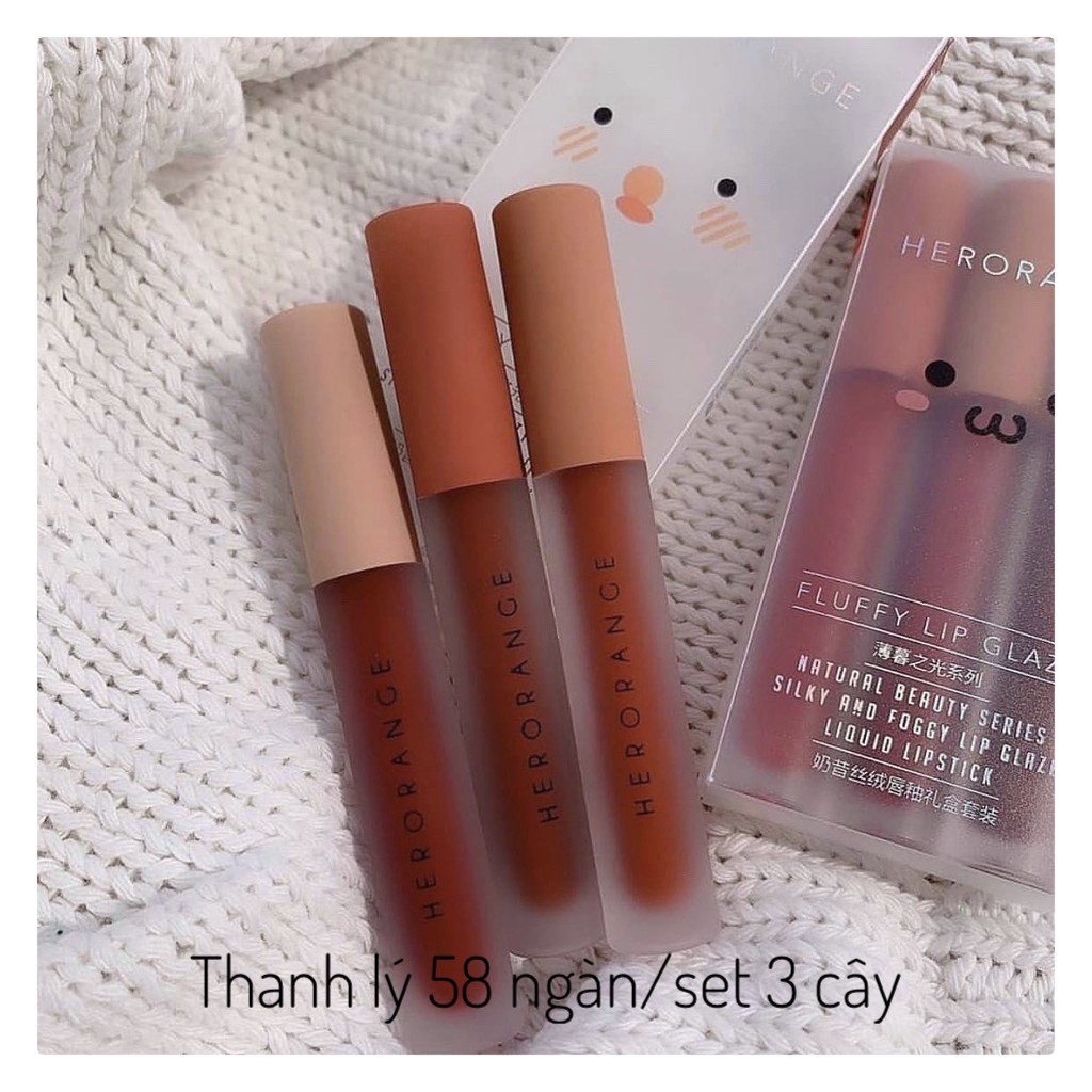 Set 3 Son Kem Lì Her Orange Nội Địa Trung