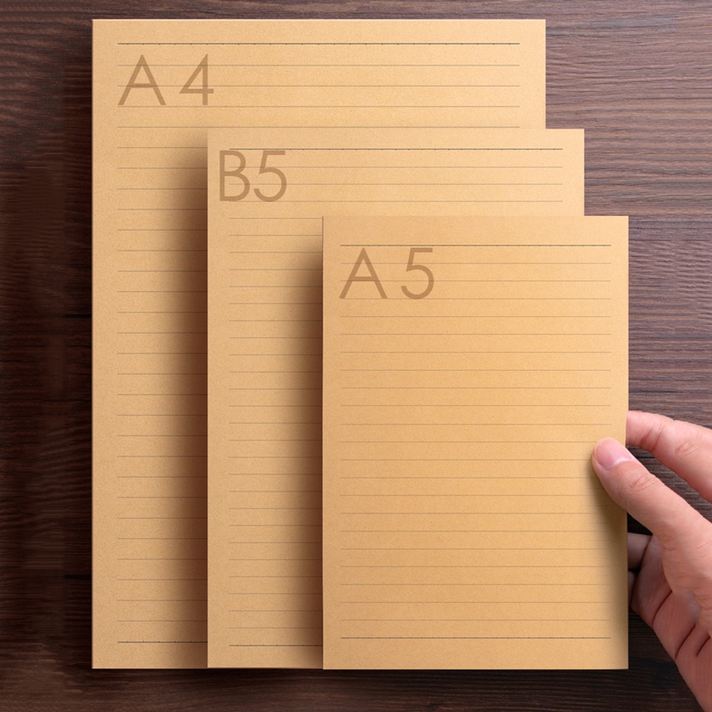 Set 50 Tờ Giấy Ghi Chú Khổ A4 / B5 / A5 Phong Cách Vintage