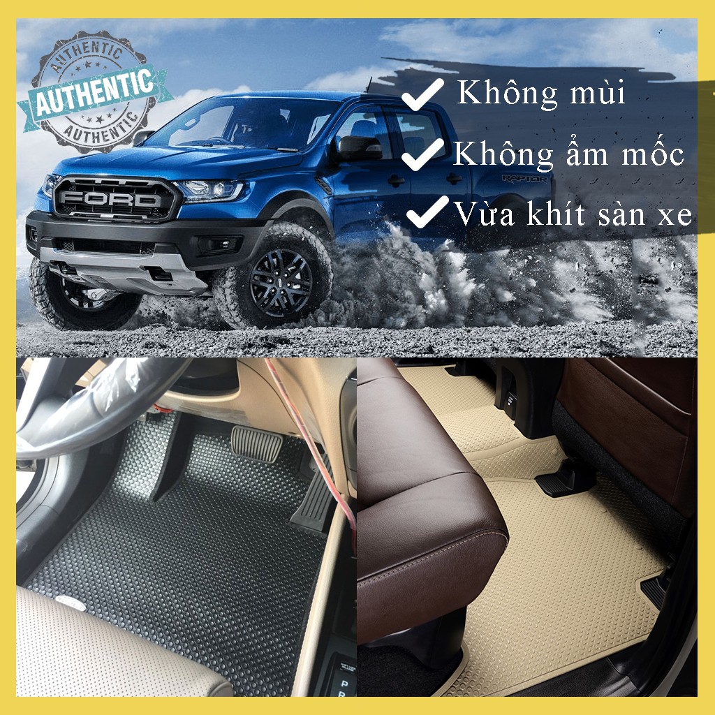 Thảm lót sàn ô tô Kata cho xe Ford Ranger- cao cấp - không mùi - không ẩm mốc - dễ vệ sinh