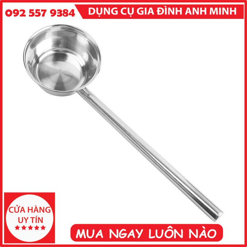Gáo múc nước lèo inox 304 dùng trong nhà bếp chất lượng