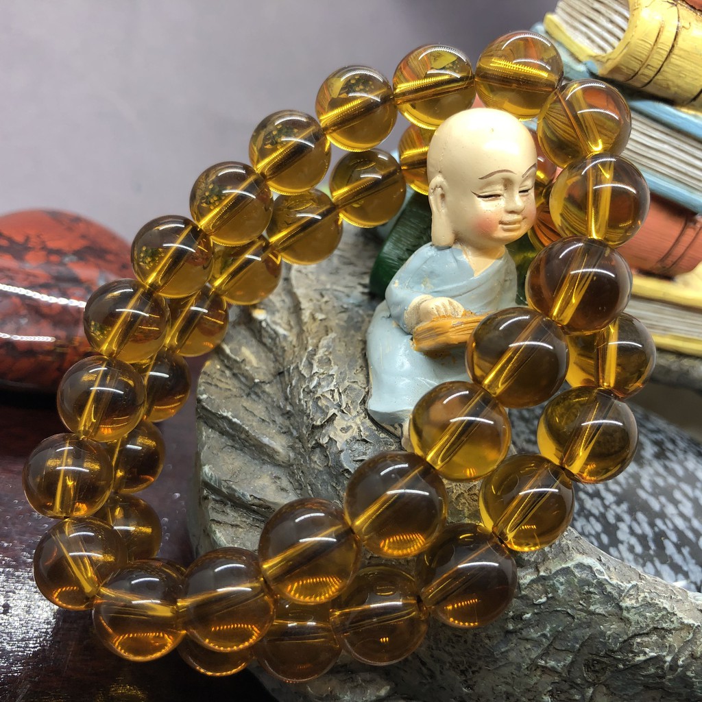 Vòng Tay Chuỗi Hạt Pha Lê Nâu 6 / 8 / 10 / 12mm charms