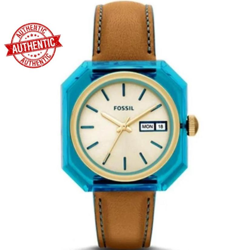 Đồng Hồ Nữ Fossil ES3536 Mặt Vuông Dây Da 36mm
