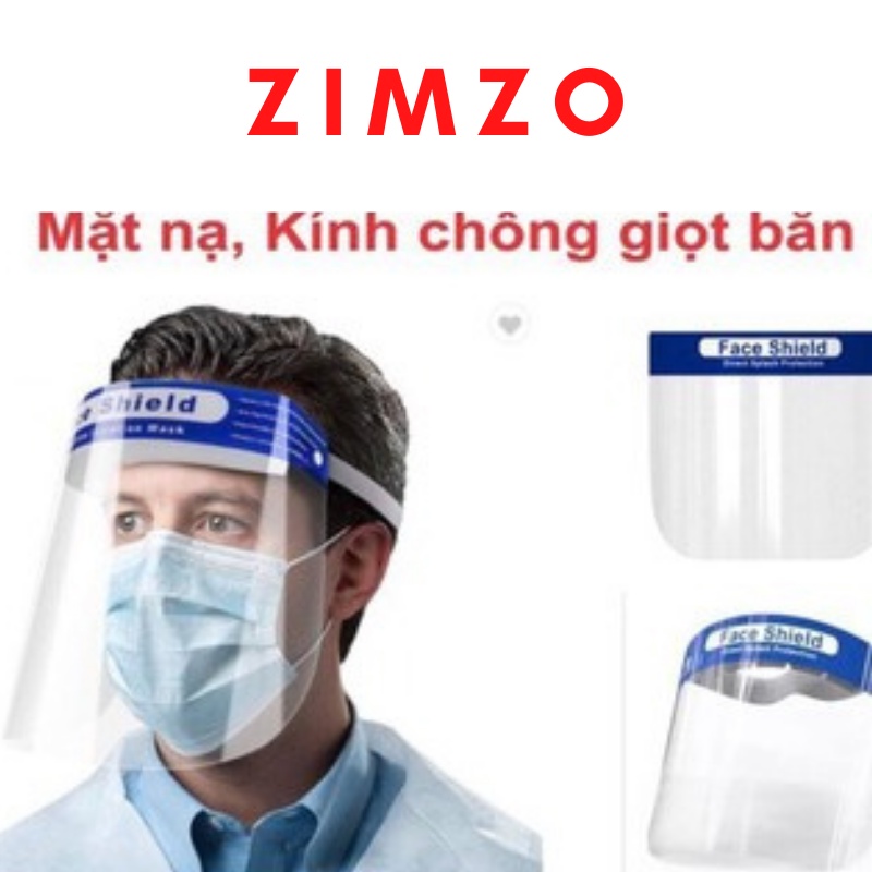 Kính đeo chống giọt bắn chống dịch Face shield trong suốt loại có đệm mút siêu êm | BigBuy360 - bigbuy360.vn