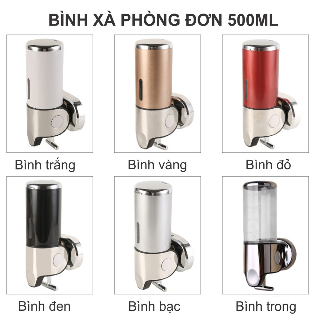 Bình xà bông - xà phòng (Bình đơn trong suốt)