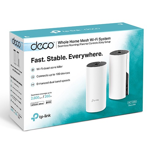 Bộ phát wifi TP-Link Deco M4 2-Pack Mesh MU-MIMO AC1200Mbps (Chính hãng TP-Link Việt Nam)